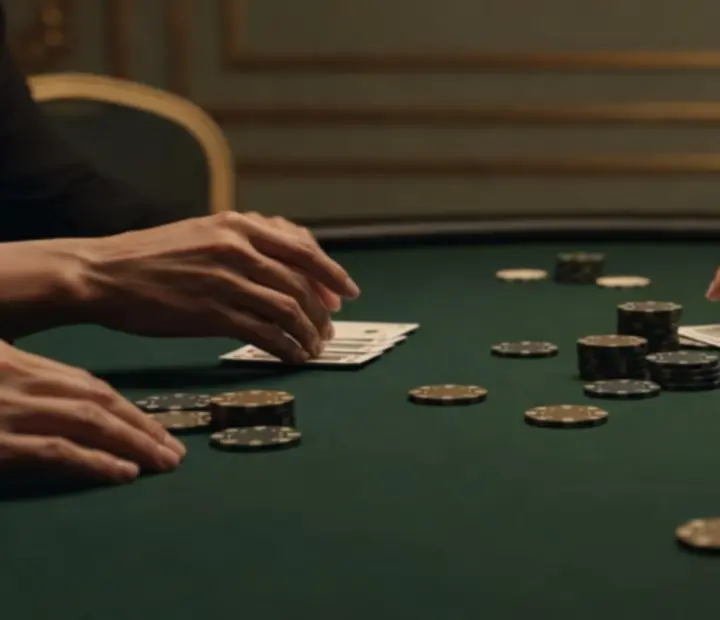Elegancka scenografia stołu pokerowego podczas wieczoru eventowego